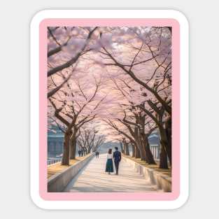 Cherry Blossom Seoul Sticker